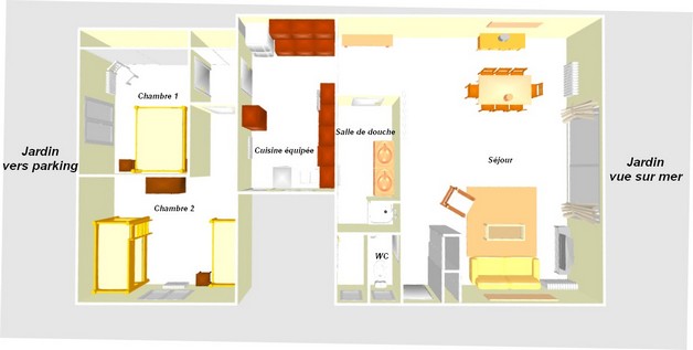 Plan logement 149 Villa Gigaro