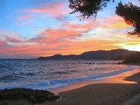 Coucher de soleil Cavalaire La Croix Valmer Gigaro